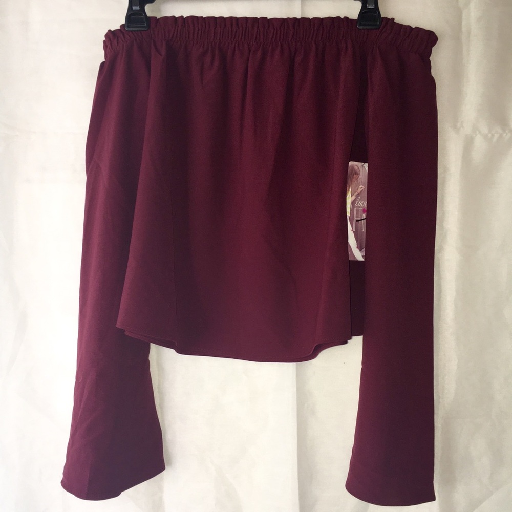 Plum Off The Shoulder Top